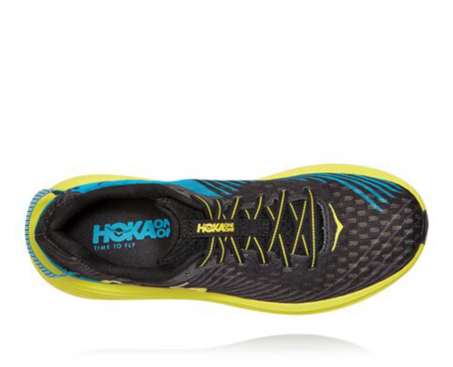 Running Shoes Mens - Hoka One One Rincon - Black/Green - CAYRBUQ-60